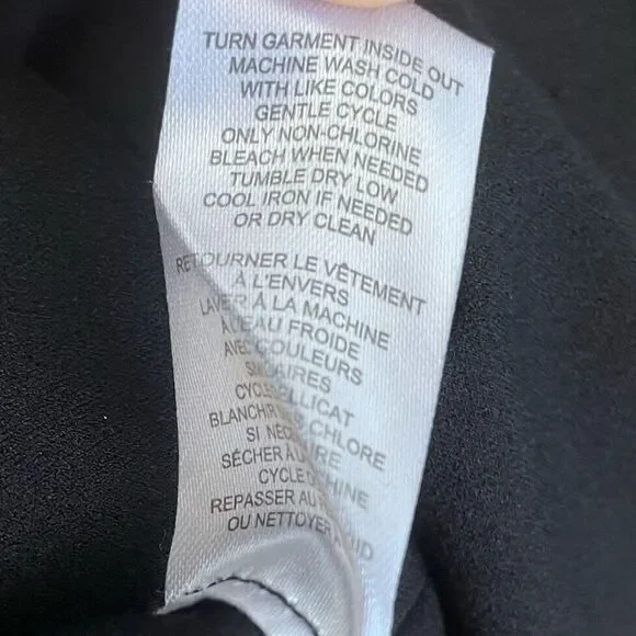 TAHARI Dress Pants Womens 8 Solid Black Flat Front Wide Straight Leg Stretch - Picture 8 of 8